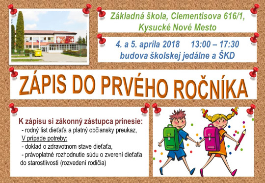 Pozvánka na zápis