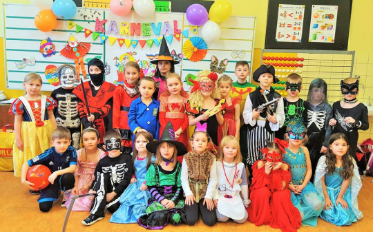 Fašiangový karneval v Školskom klube  v ZŠ  Clementisova
