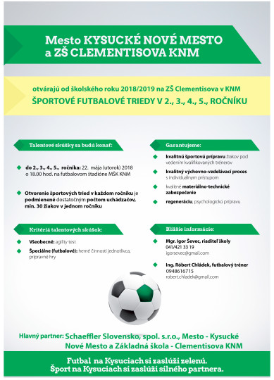 Otvárame športové futbalové triedy